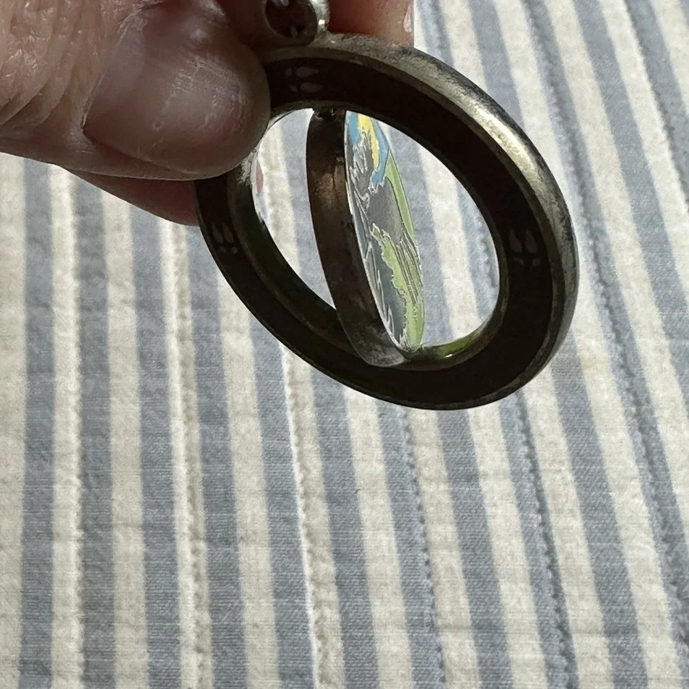 Kennebunkport Maine Moose Spinning Keychain Metal Souvenir Scenic‎ Design
